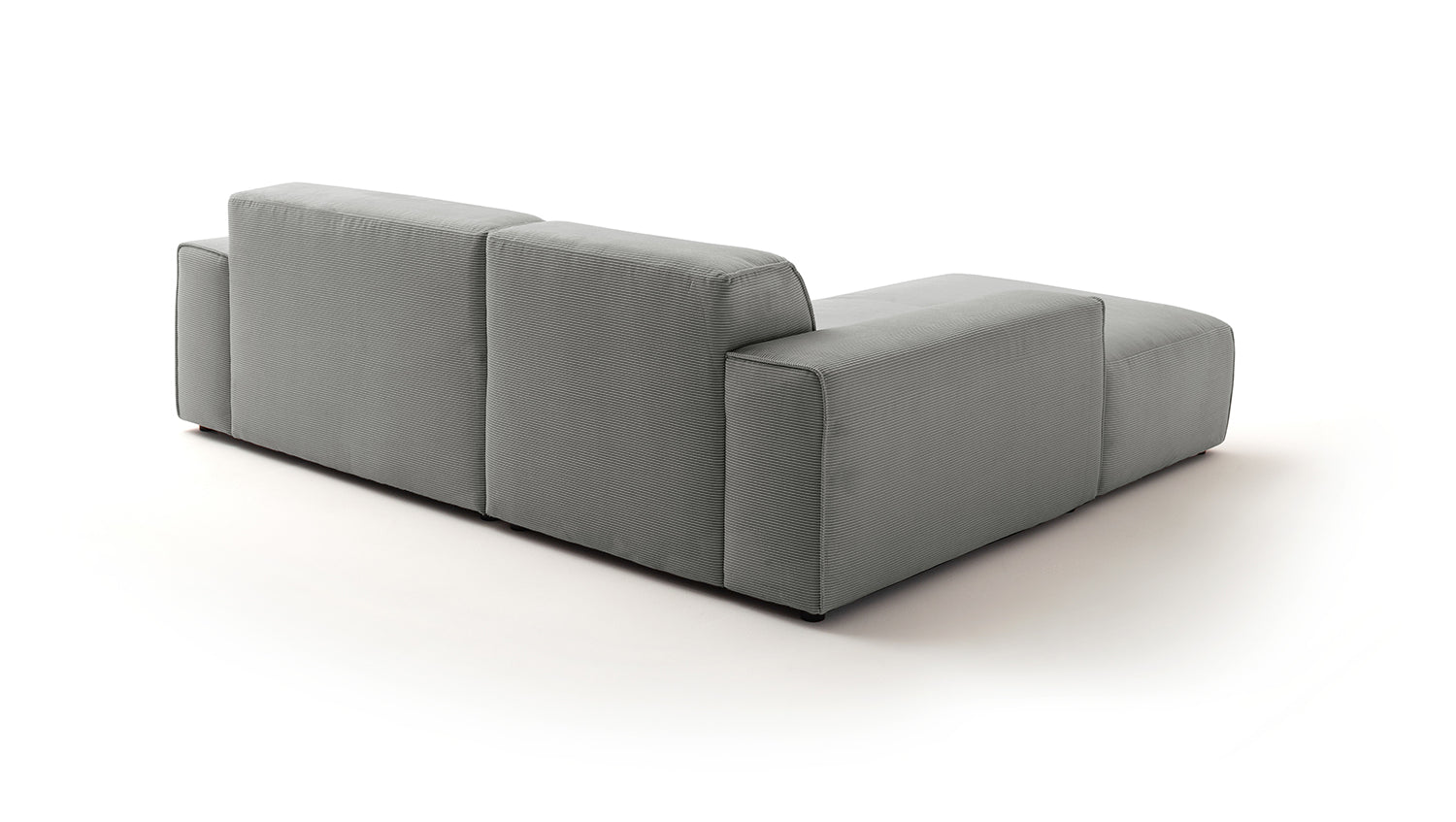 KAWOLA Sofa RANI Ecksofa Feincord grau
