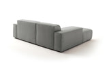 KAWOLA Sofa RANI Ecksofa Feincord grau