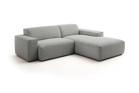 KAWOLA Sofa RANI Ecksofa Feincord grau