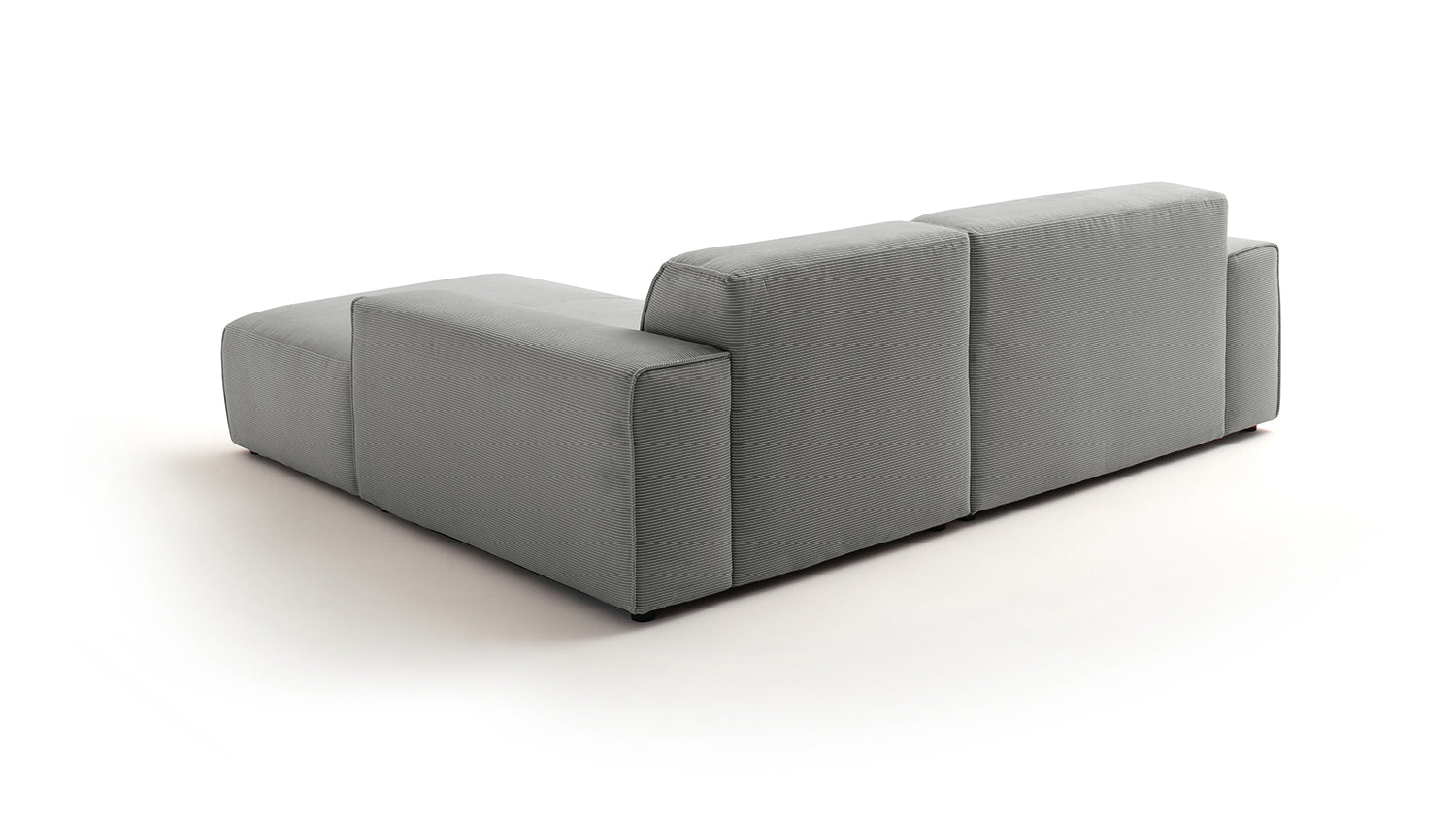 KAWOLA Sofa RANI Ecksofa Feincord grau