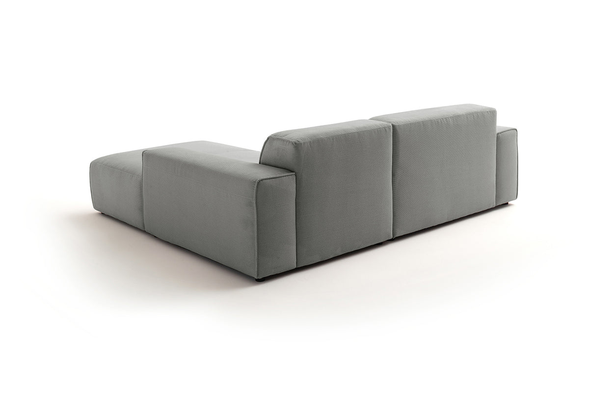 KAWOLA Sofa RANI Ecksofa Feincord grau