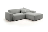 KAWOLA Sofa RANI Ecksofa Feincord grau