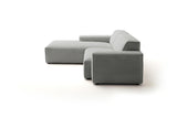KAWOLA Sofa RANI Ecksofa Feincord grau