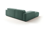KAWOLA Sofa RANI Ecksofa Feincord grün