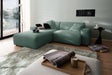 KAWOLA Sofa RANI Ecksofa Feincord grün, Links
