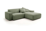 KAWOLA Sofa RANI Ecksofa Feincord olivgrün