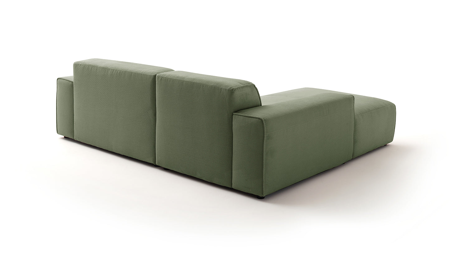 KAWOLA Sofa RANI Ecksofa Feincord olivgrün