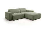 KAWOLA Sofa RANI Ecksofa Feincord olivgrün