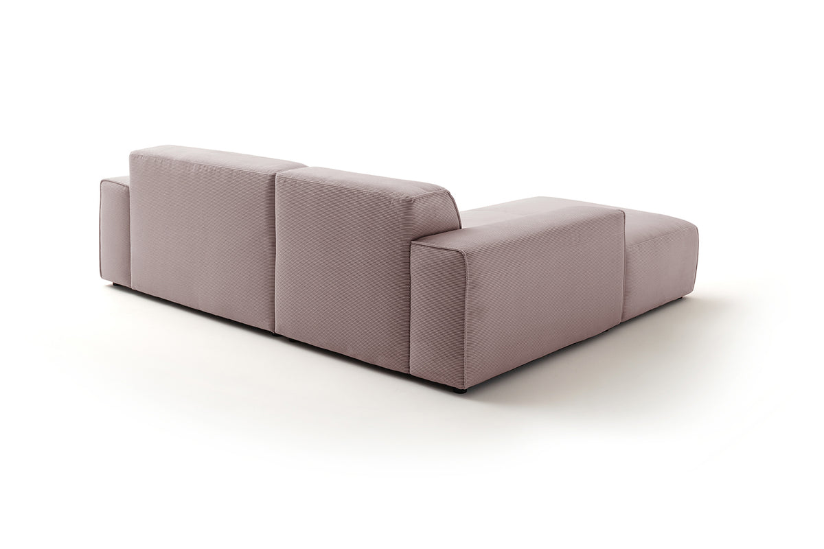 KAWOLA Sofa RANI Ecksofa Feincord rosa