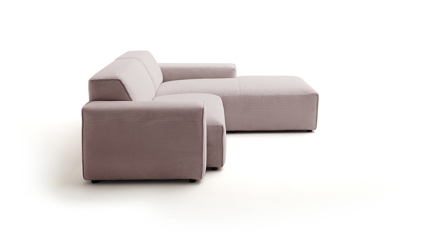 KAWOLA Sofa RANI Ecksofa Feincord rosa