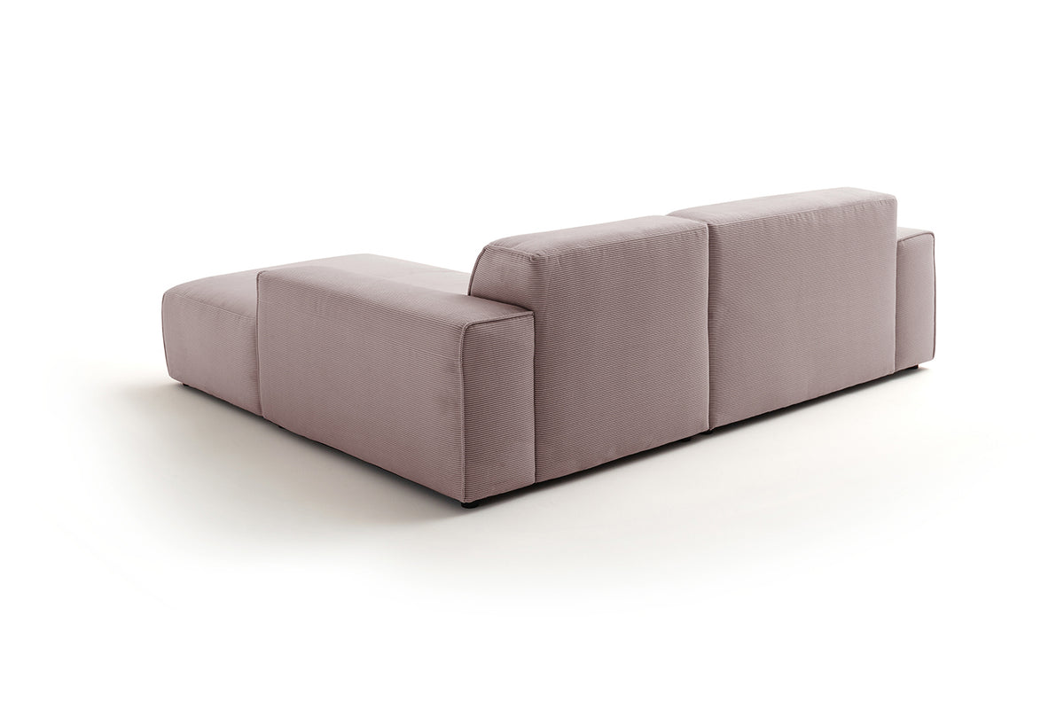 KAWOLA Sofa RANI Ecksofa Feincord rosa