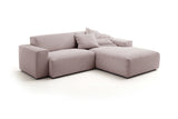 KAWOLA Sofa RANI Ecksofa Feincord rosa