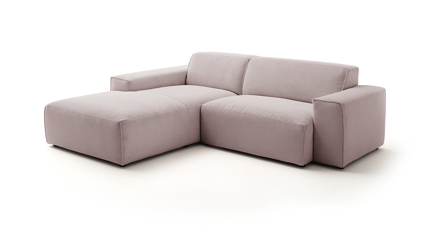 KAWOLA Sofa RANI Ecksofa Feincord rosa