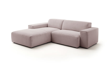 KAWOLA Sofa RANI Ecksofa Feincord rosa