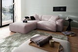 KAWOLA Sofa RANI Ecksofa Feincord rosa, Links