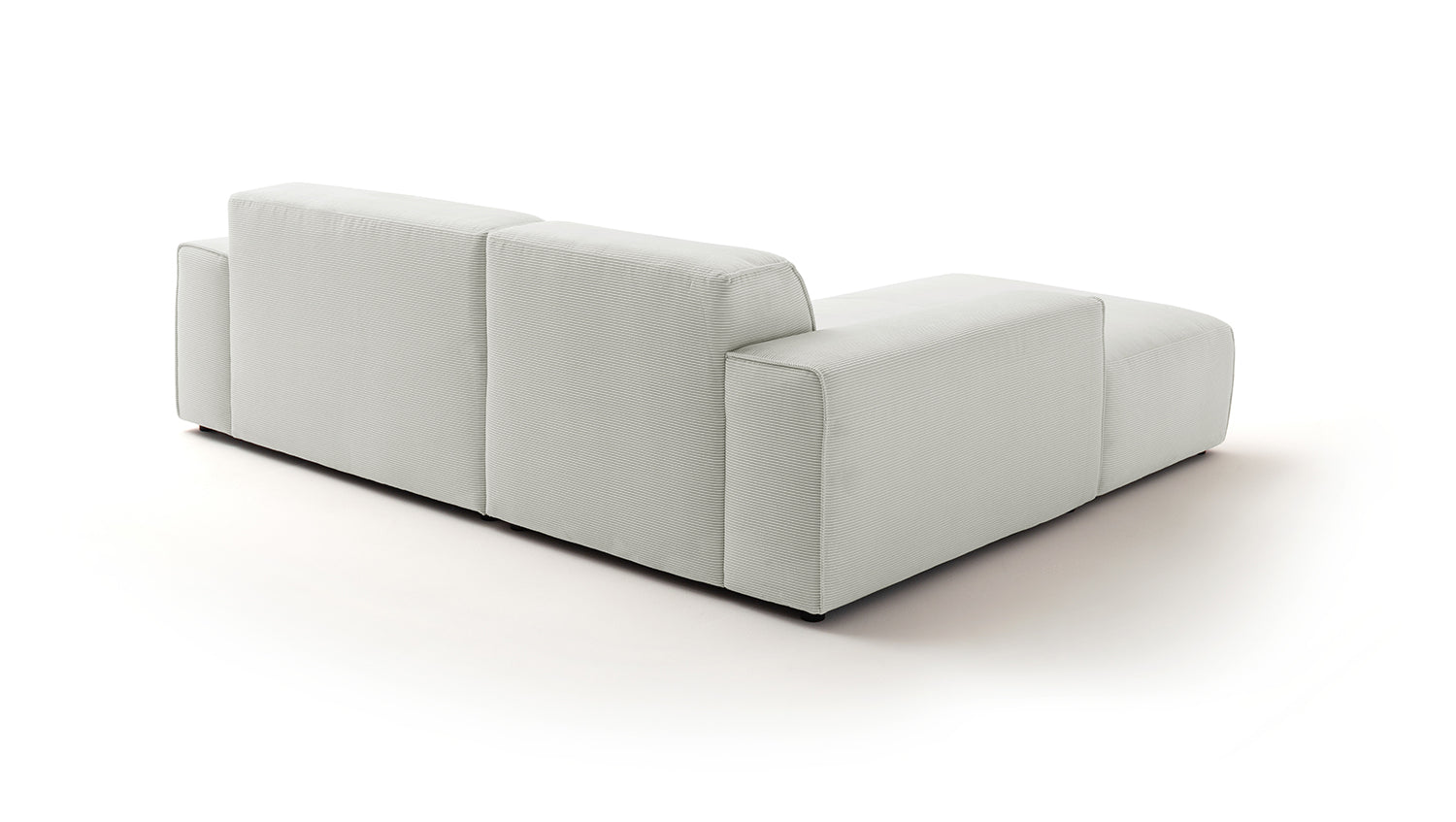 KAWOLA Sofa RANI Ecksofa Feincord silber