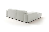 KAWOLA Sofa RANI Ecksofa Feincord silber