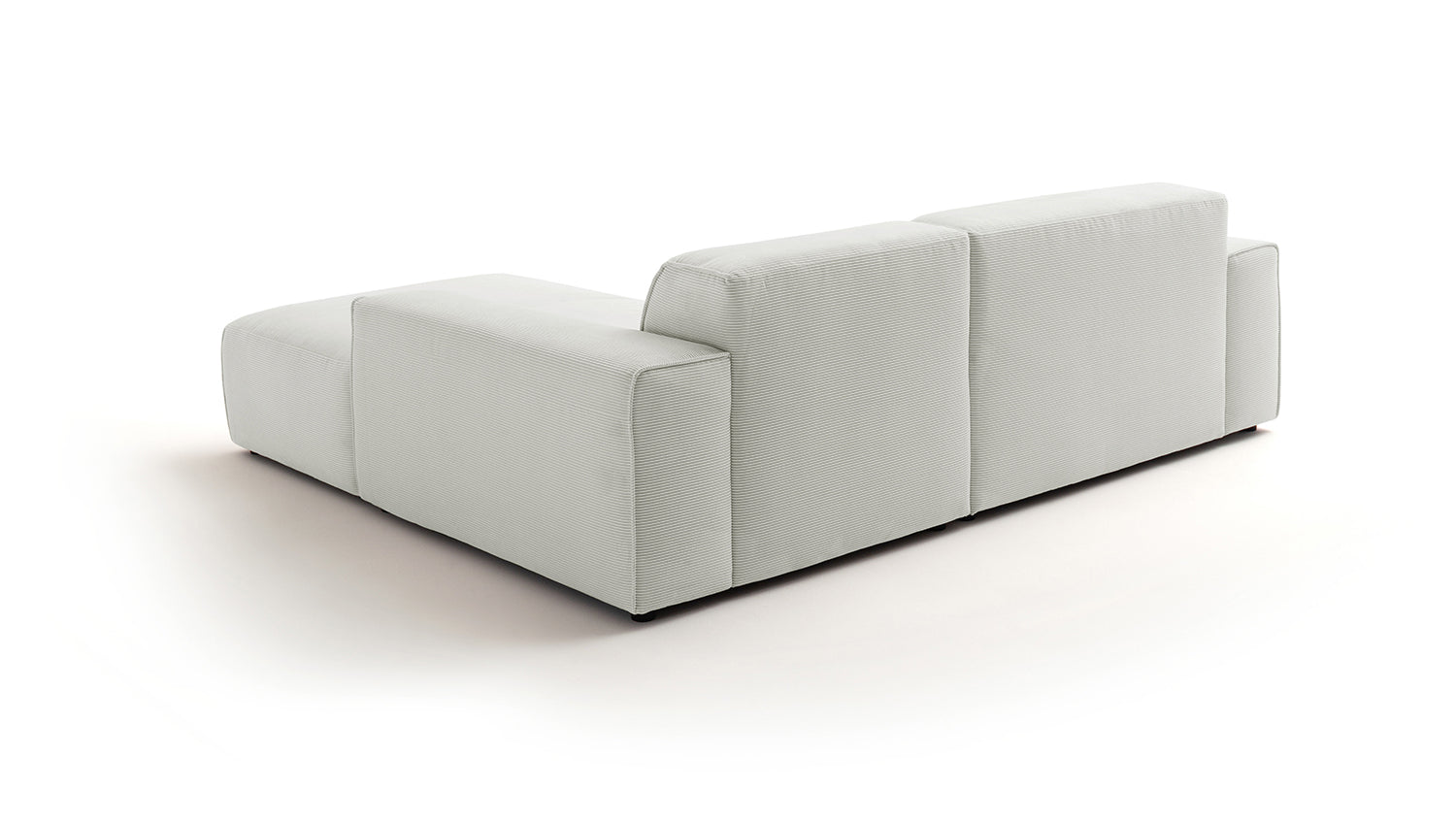 KAWOLA Sofa RANI Ecksofa Feincord silber
