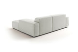 KAWOLA Sofa RANI Ecksofa Feincord silber