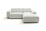 KAWOLA Sofa RANI Ecksofa Feincord silber