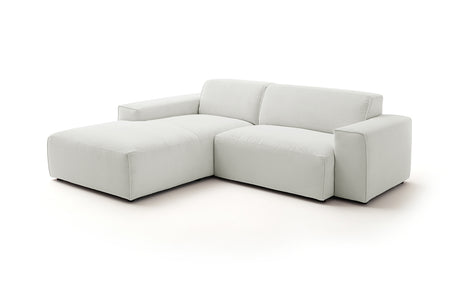KAWOLA Sofa RANI Ecksofa Feincord silber