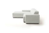 KAWOLA Sofa RANI Ecksofa Feincord silber
