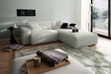 KAWOLA Sofa RANI Ecksofa Feincord silber, Rechts