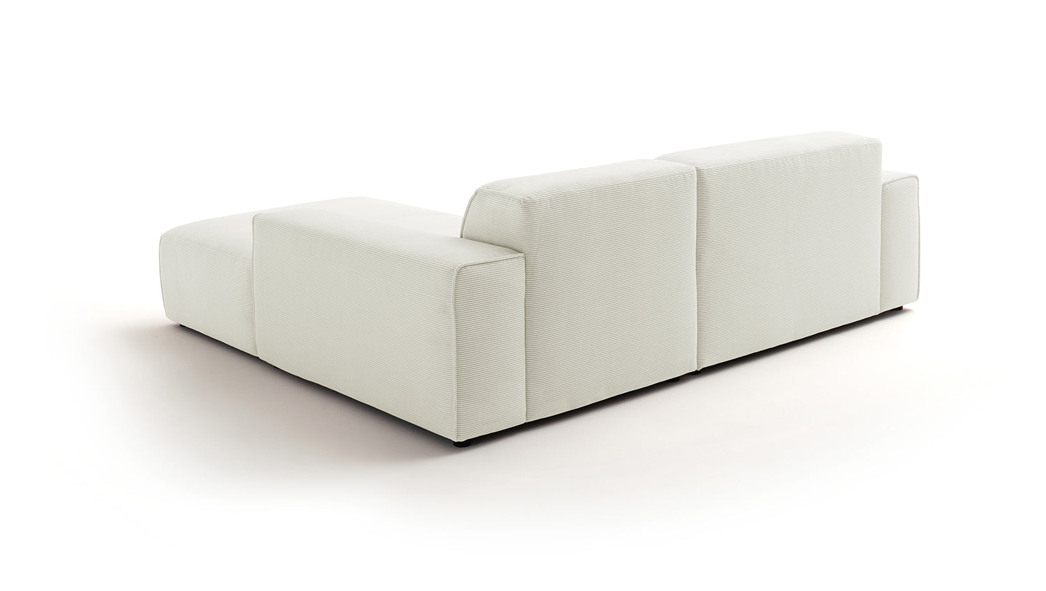 KAWOLA Sofa RANI Ecksofa Feincord weiß
