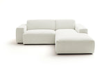 KAWOLA Sofa RANI Ecksofa Feincord weiß