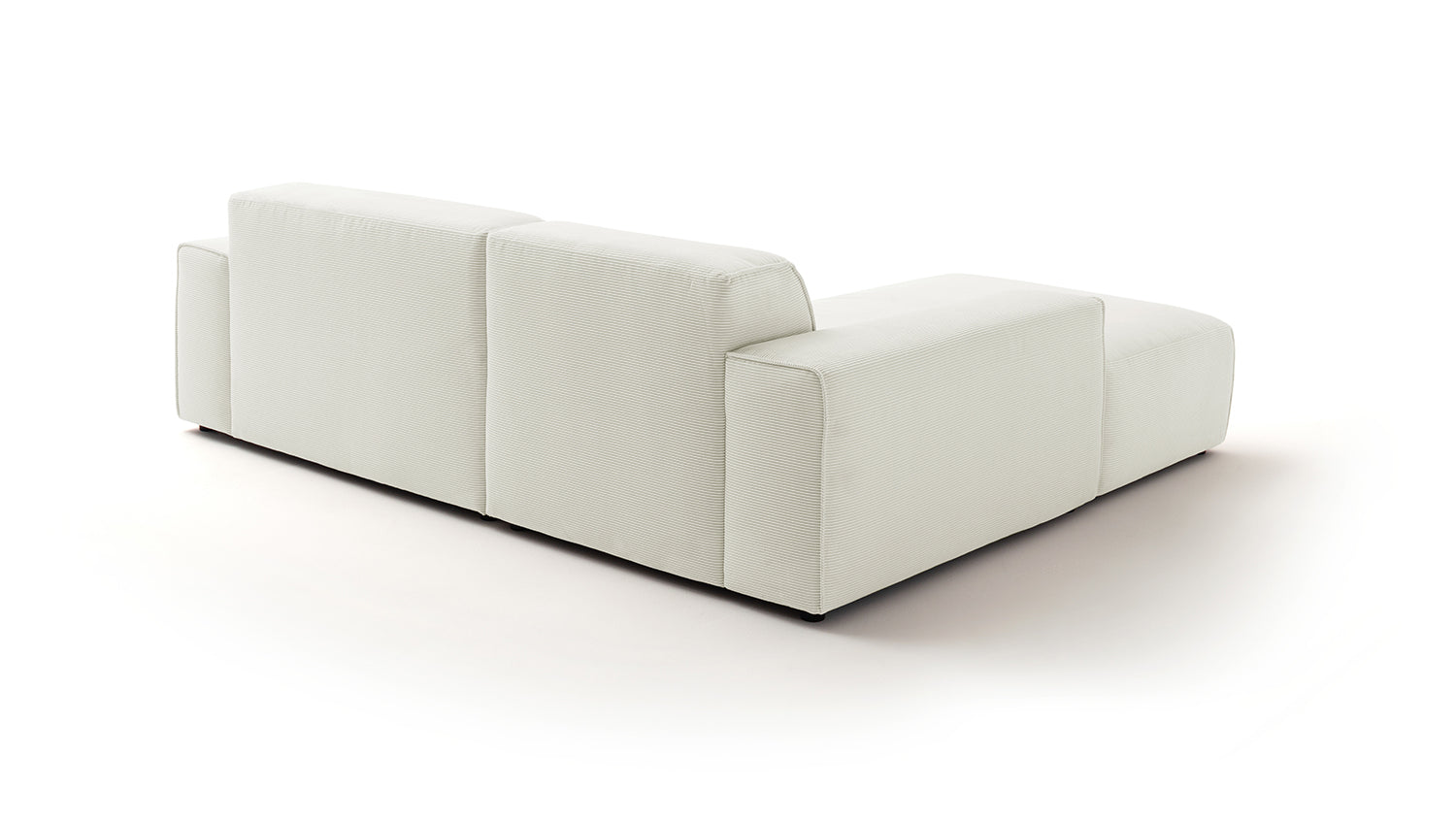 KAWOLA Sofa RANI Ecksofa Feincord weiß