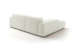KAWOLA Sofa RANI Ecksofa Feincord weiß