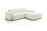KAWOLA Sofa RANI Ecksofa Feincord weiß