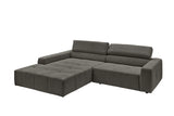KAWOLA Sofa RENO Ecksofa Feincord anthrazit