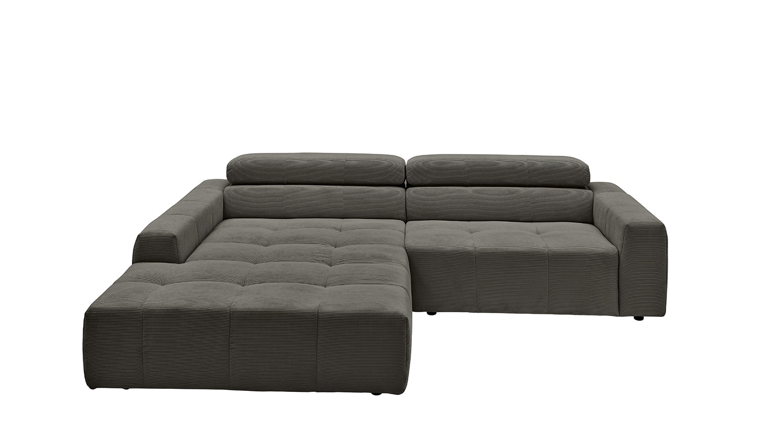 KAWOLA Sofa RENO Ecksofa Feincord anthrazit