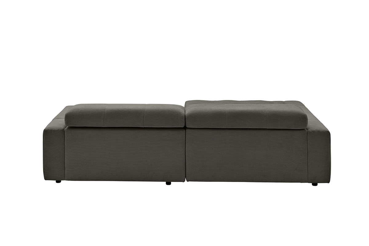 KAWOLA Sofa RENO Ecksofa Feincord anthrazit