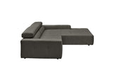 KAWOLA Sofa RENO Ecksofa Feincord anthrazit