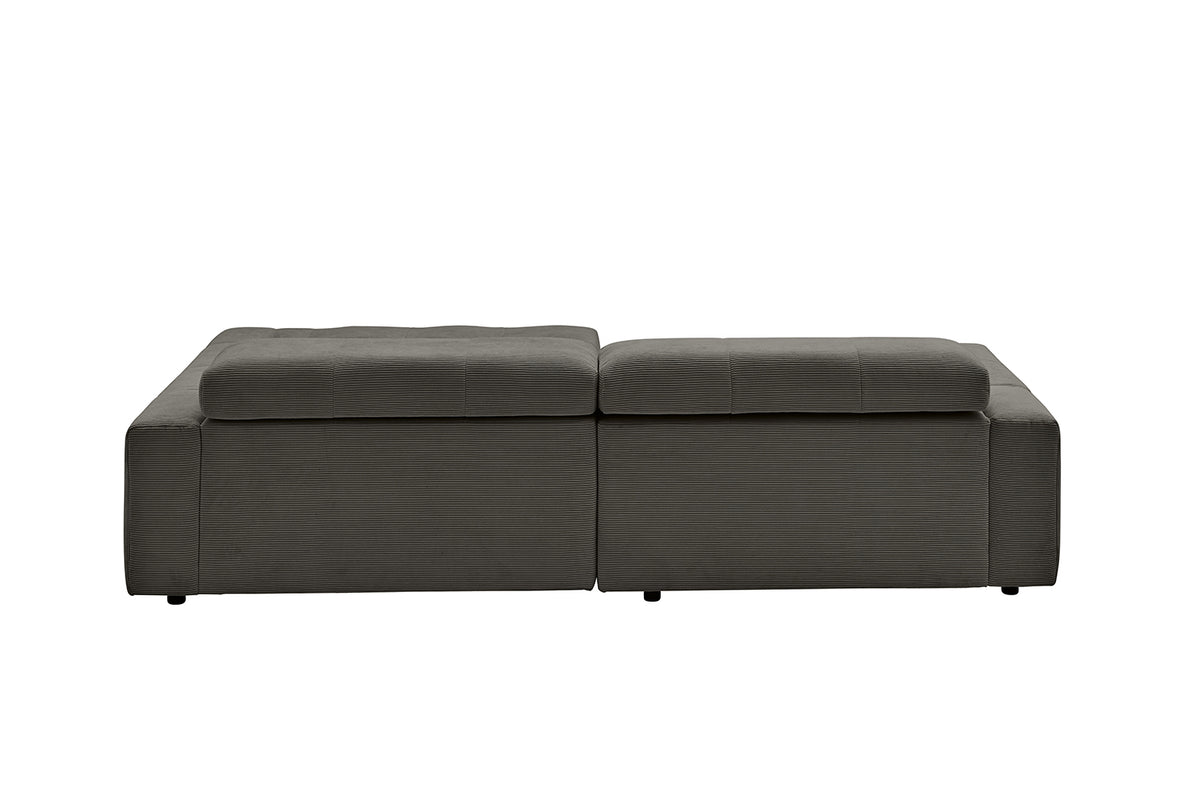 KAWOLA Sofa RENO Ecksofa Feincord anthrazit