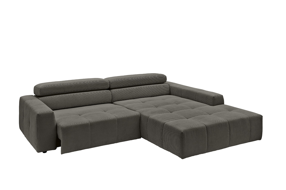 KAWOLA Sofa RENO Ecksofa Feincord anthrazit