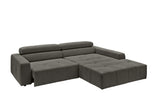 KAWOLA Sofa RENO Ecksofa Feincord anthrazit