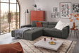 KAWOLA Sofa RENO Ecksofa Feincord anthrazit, Links, Ohne Komfortfunktion