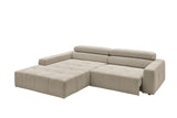 KAWOLA Sofa RENO Ecksofa Feincord beige