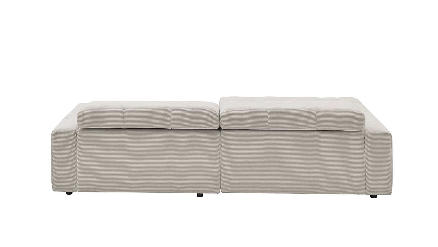 KAWOLA Sofa RENO Ecksofa Feincord silber