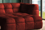 KAWOLA Sofa ROSARIO Ecksofa Velvet bordeaux