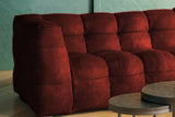 KAWOLA Sofa ROSARIO Ecksofa Velvet bordeaux
