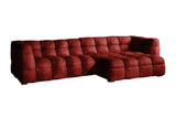 KAWOLA Sofa ROSARIO Ecksofa Velvet bordeaux