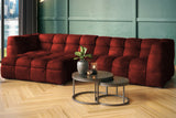 KAWOLA Sofa ROSARIO Ecksofa Velvet bordeaux