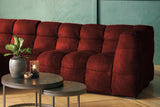 KAWOLA Sofa ROSARIO Ecksofa Velvet bordeaux