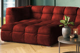 KAWOLA Sofa ROSARIO Ecksofa Velvet bordeaux