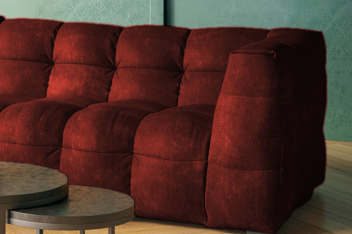 KAWOLA Sofa ROSARIO Ecksofa Velvet bordeaux