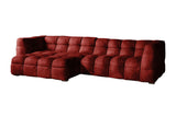 KAWOLA Sofa ROSARIO Ecksofa Velvet bordeaux